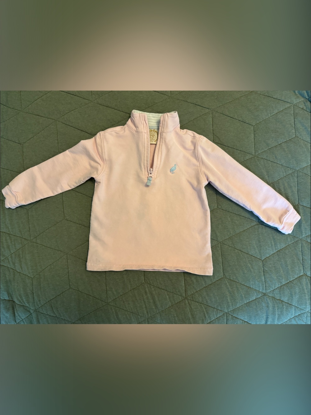 Beaufort Bonnet Long-Sleeve Quarter-Zip Top in Light Pink